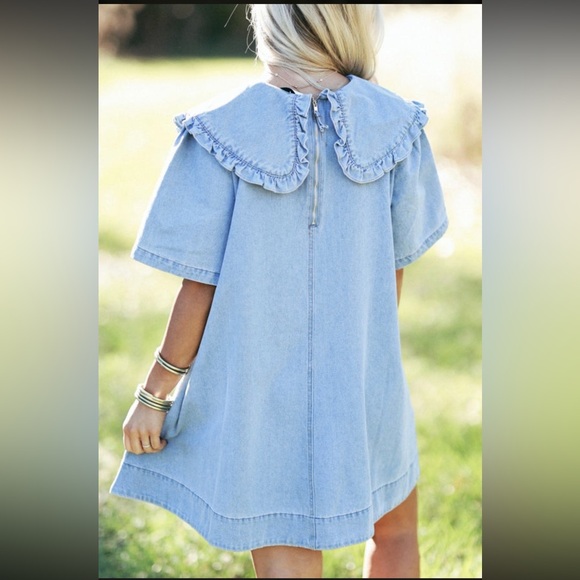 Mable Denim Collar Dress - Picture 4 of 5